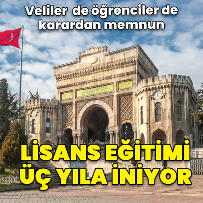 Lisans eğitimi 3 yıla iniyor