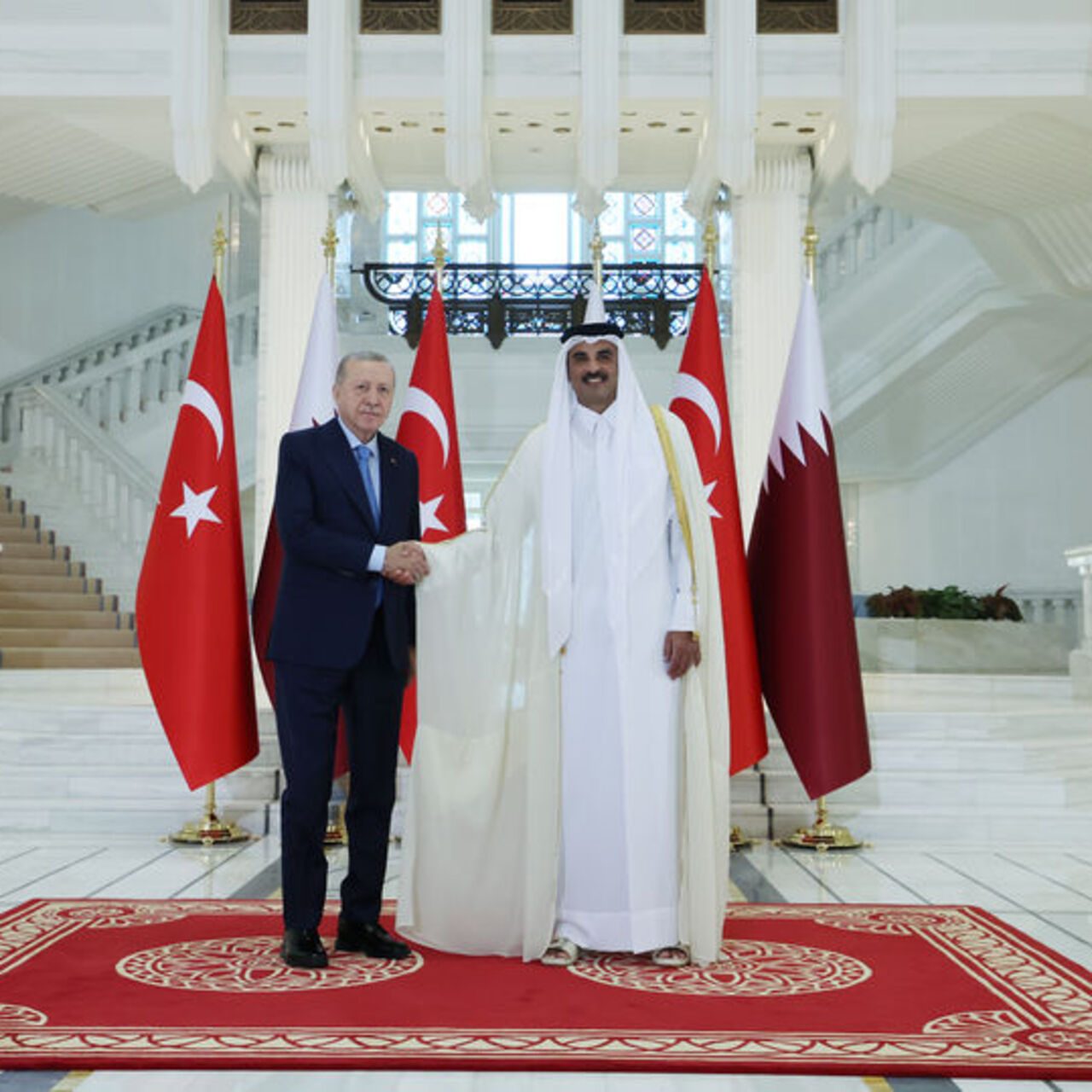 Cumhurbaşkanı Erdoğan Katar Emiri ile görüştü