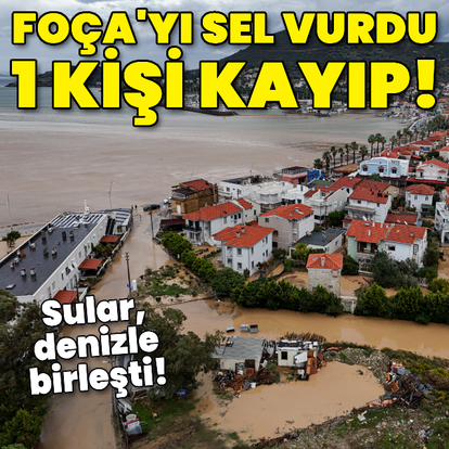 Metrekareye 144 kg yağış düştü! Foça'yı sel vurdu!