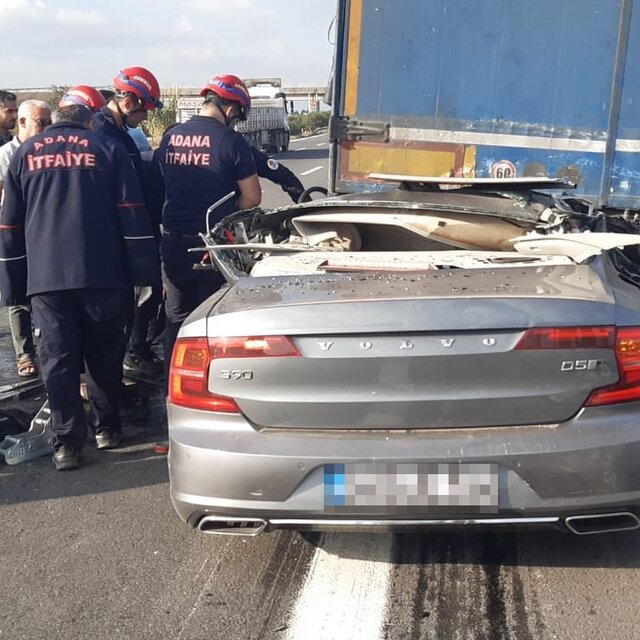 TIR'a çarptı, dehşeti yaşadı!