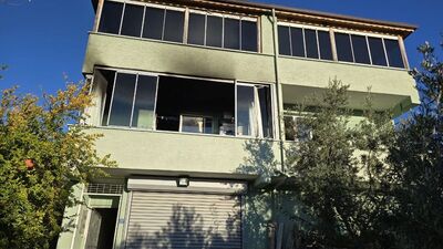 Yaşlı çift yangında dumandan etkilendi