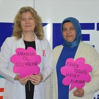 Meme kanserini sağlık kontrolünde öğrendi