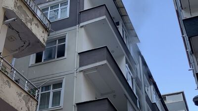 Rize'de 4 katlı apartmanda yangın