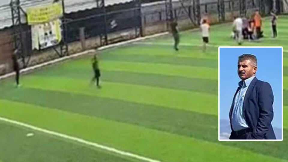 Maç bir anda durdu... Arkadaşları yanına koştu!