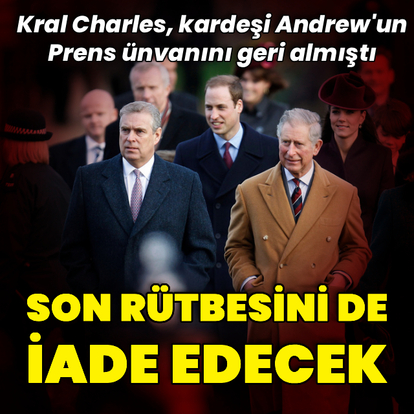 Prens ünvanı elinden alınan Andrew son rütbesini de iade edecek