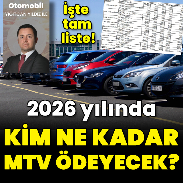 2026'da ne kadar MTV ödenecek?