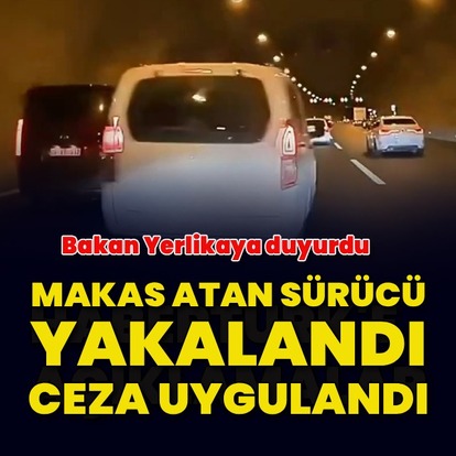 Makas atan sürücü yakalandı