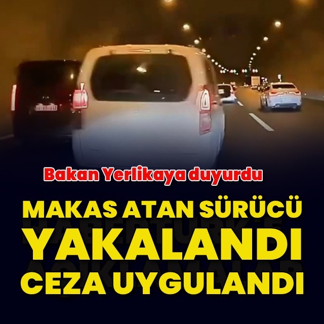 Makas atan sürücü yakalandı