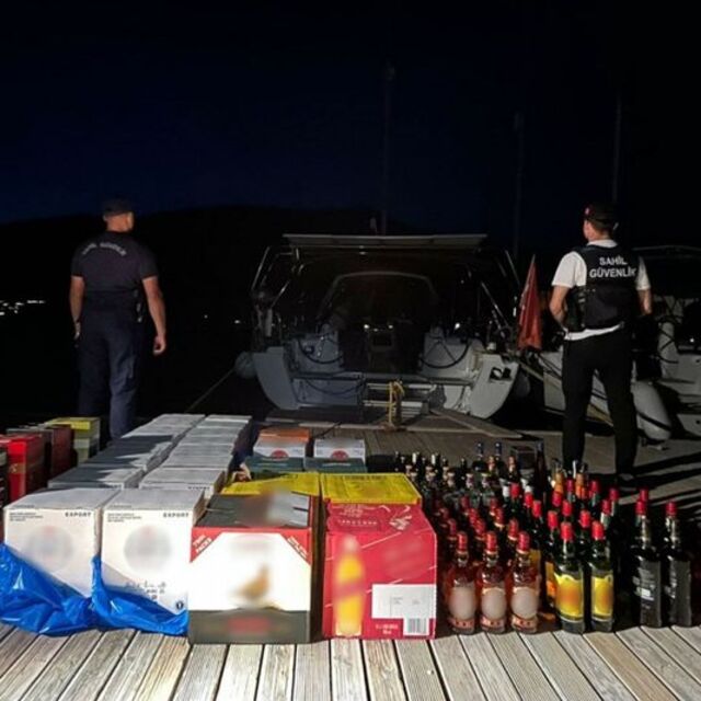 Marmaris açıklarında kaçakçılık operasyonu