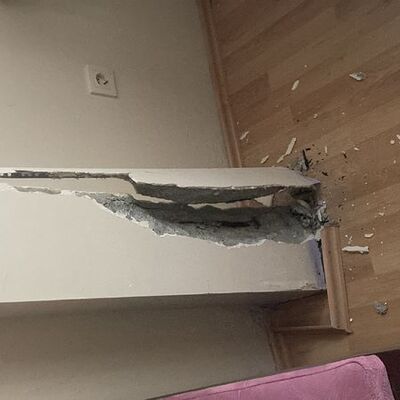 Darıca ilçesinde 2 binanın kolonları çatladı