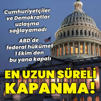 ABD tarihinin en uzun süren hükümet kapanması!