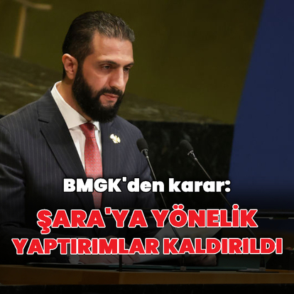 BMGK Şara'ya yaptırımları kaldırdı