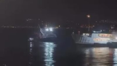 Beykoz'da vapur balıkçı ağlarına takıldı