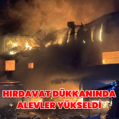 Adana'da hırdavat dükkanında yangın çıktı