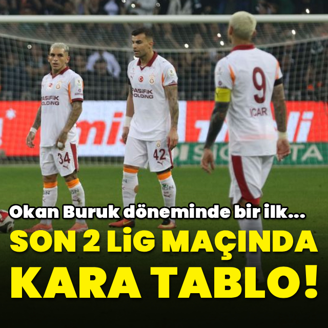 Son 2 lig maçında kara tablo!