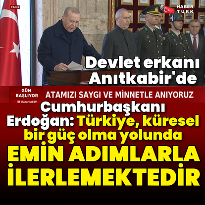 Devlet erkanı Anıtkabir'de