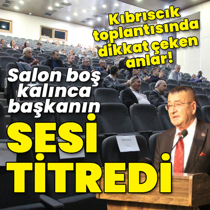 Salon boş kaldı, başkanın sesi titredi