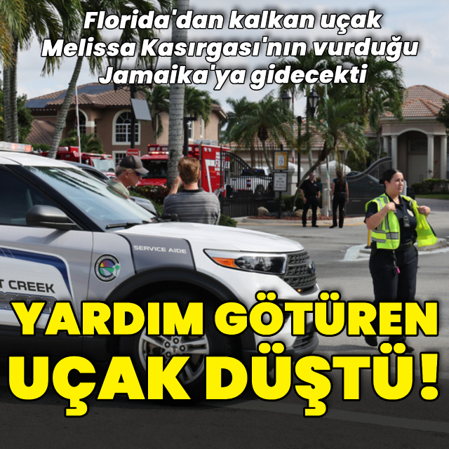 ABD'den yardım taşımak için havalanan uçak düştü!