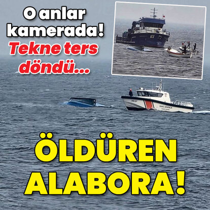 Tekne ters döndü... O anlar kamerada! Öldüren alabora!