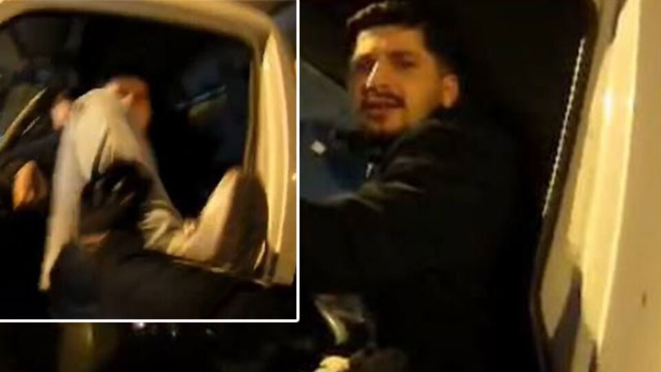 İstanbul'da dehşet kamerada! Kamyonetten indi 2 kere darp etti!