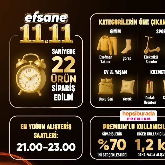 11.11’de saniyede 22 ürün satıldı