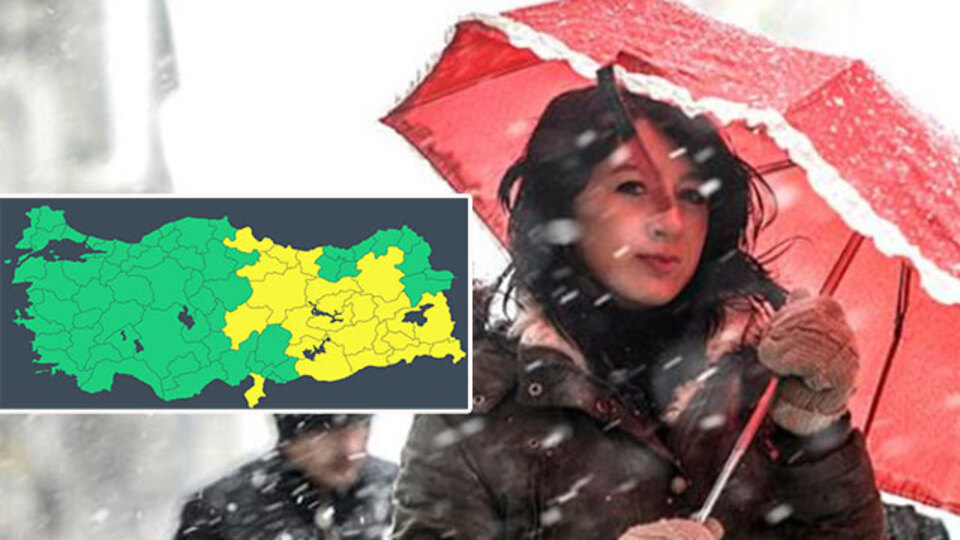 24 kent için 'sarı' alarm! Sıcaklık 2-4 derece düşüyor... 3 bölgeye kar geliyor!