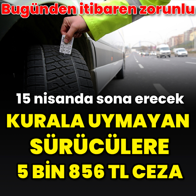 Zorunlu kış lastiği uygulaması başladı