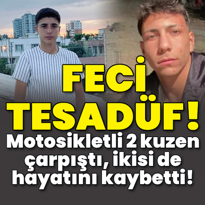 Feci tesadüf! Motosikletli 2 kuzen çarpıştı!