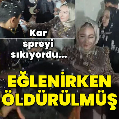 Kar spreyi sıkıyordu... Eğlenirken öldürülmüş!