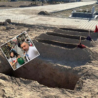 Kahreden fotoğraf... Mezarlıkta buluştular!