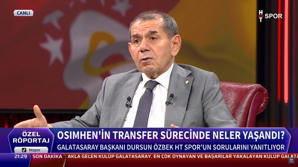 Dursun Özbek'ten Osimhen açıklaması!