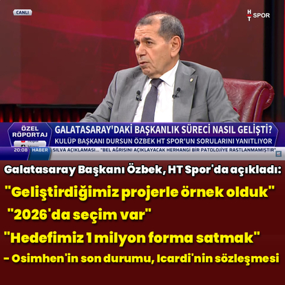 Dursun Özbek'ten HT Spor'da flaş açıklamalar!