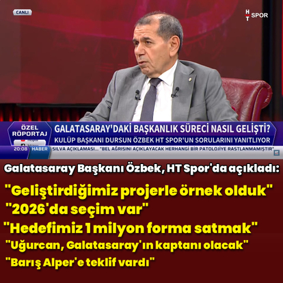 Dursun Özbek'ten HT Spor'da flaş açıklamalar!