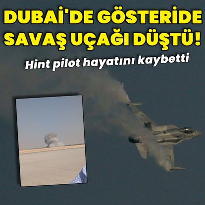 Hindistan'a ait savaş uçağı gösteri sırasında düştü