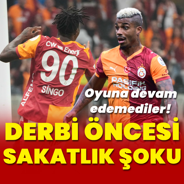 Galatasaray şokta: 40 dakikada 2 sakatlık