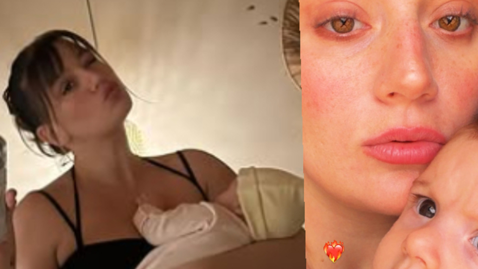 Kızının yüzünü ilk kez gösterdi