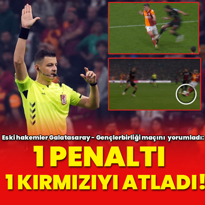 "1 penaltı, 1 kırmızıyı atladı!"