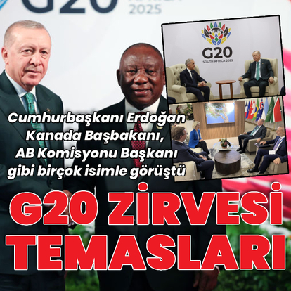Cumhurbaşkanı Erdoğan'ın G20 temasları