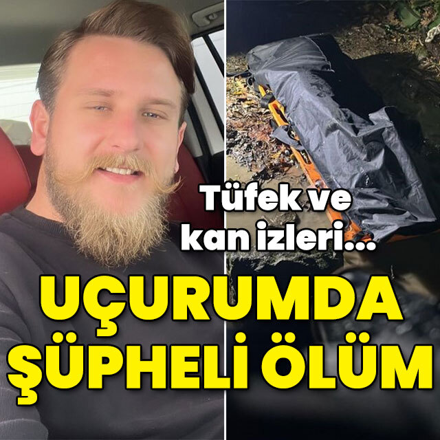 Tüfek ve kan izleri... Uçurumda şüpheli ölüm!
