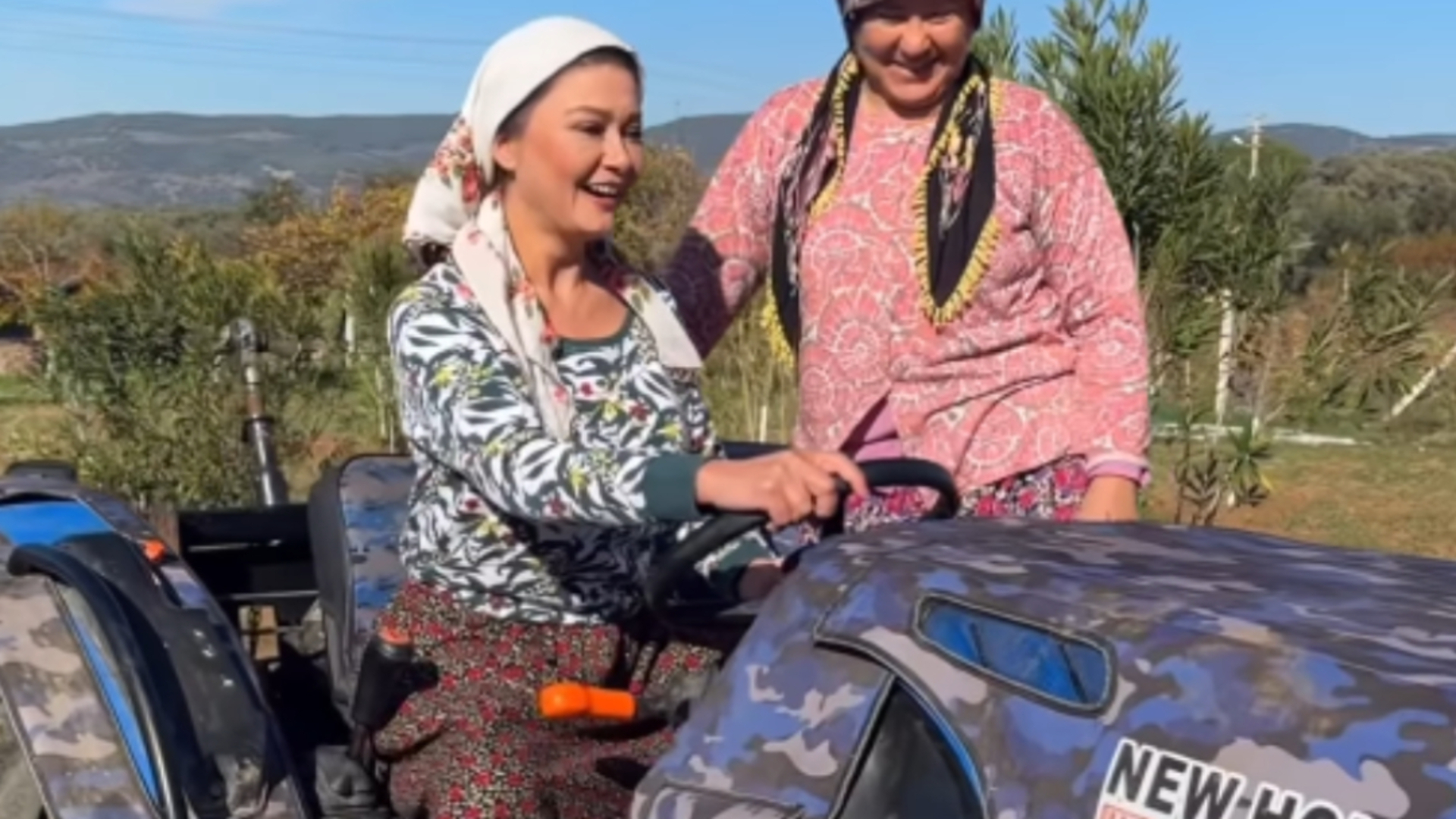 Nurgül Yeşilçay köyde bir gününü paylaştı