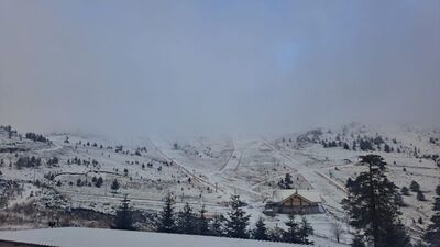 Bolu'da yükseklerde kar yağışı!