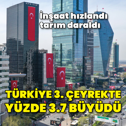 Üçüncü çeyrek büyüme verileri açıklandı