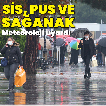 Sağanak yağmur, sis ve pus uyarısı