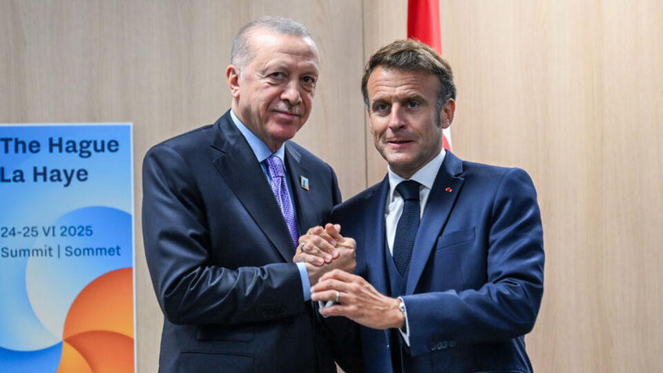 Cumhurbaşkanı Erdoğan, Macron'la görüştü