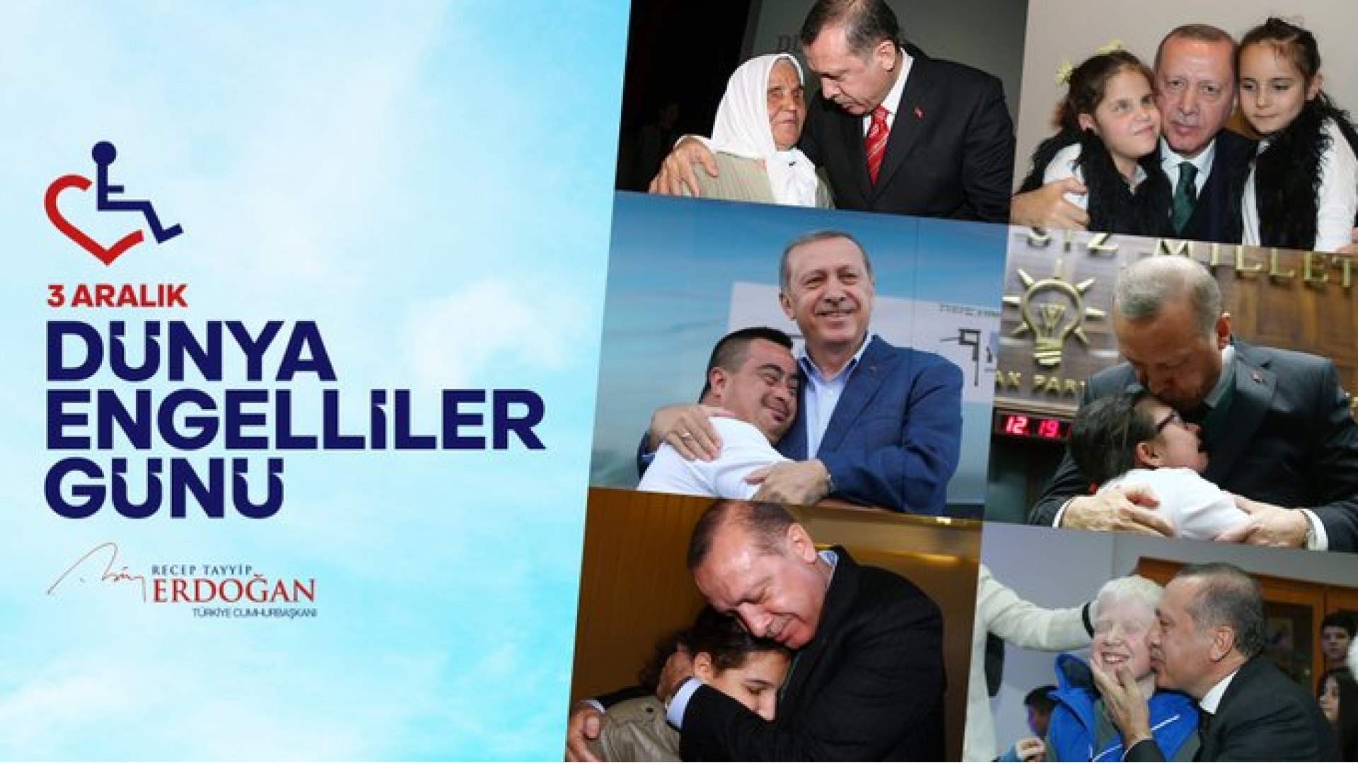 Cumhurbaşkanı Erdoğan'dan 3 Aralık Dünya Engelliler Günü Mesajı: Yanınızdayız