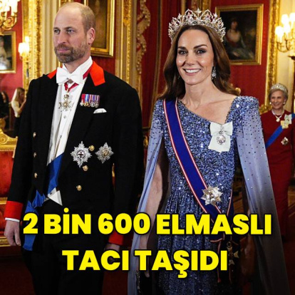 2 bin 600 elmaslı taç taktı