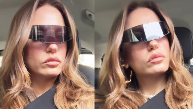 Gözlükleri dikkat çekti