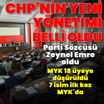 CHP MYK belli oldu