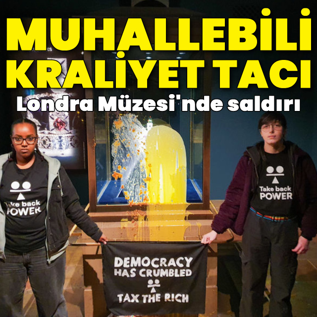 Kraliyet tacına muhallebili saldırı