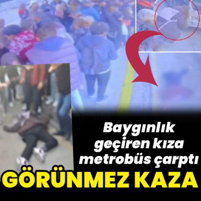 Bayılan kıza metrobüs çarptı